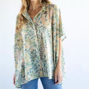 Kelly oversized cotton button down